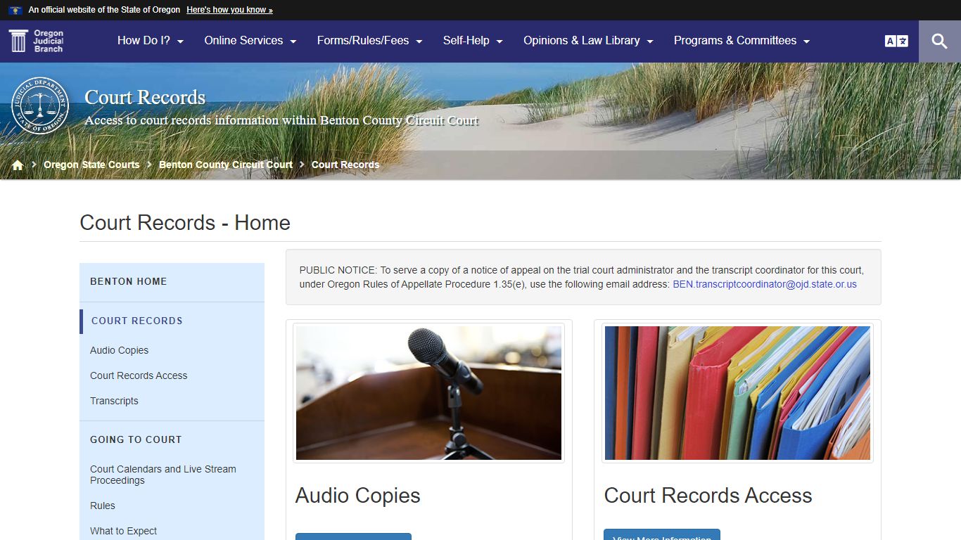 Court Records - Home - Oregon Judicial Department